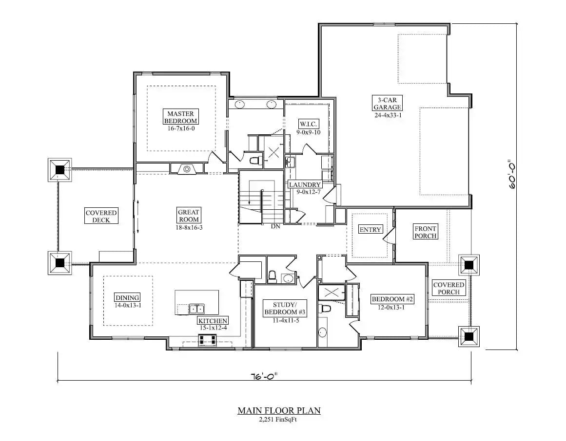 Floor Plan - Autumncrest Court 3-Bedroom Craftsman with Covered Deck Designed for Couples Who Love a Quiet Morning Coffee More Than Anything
