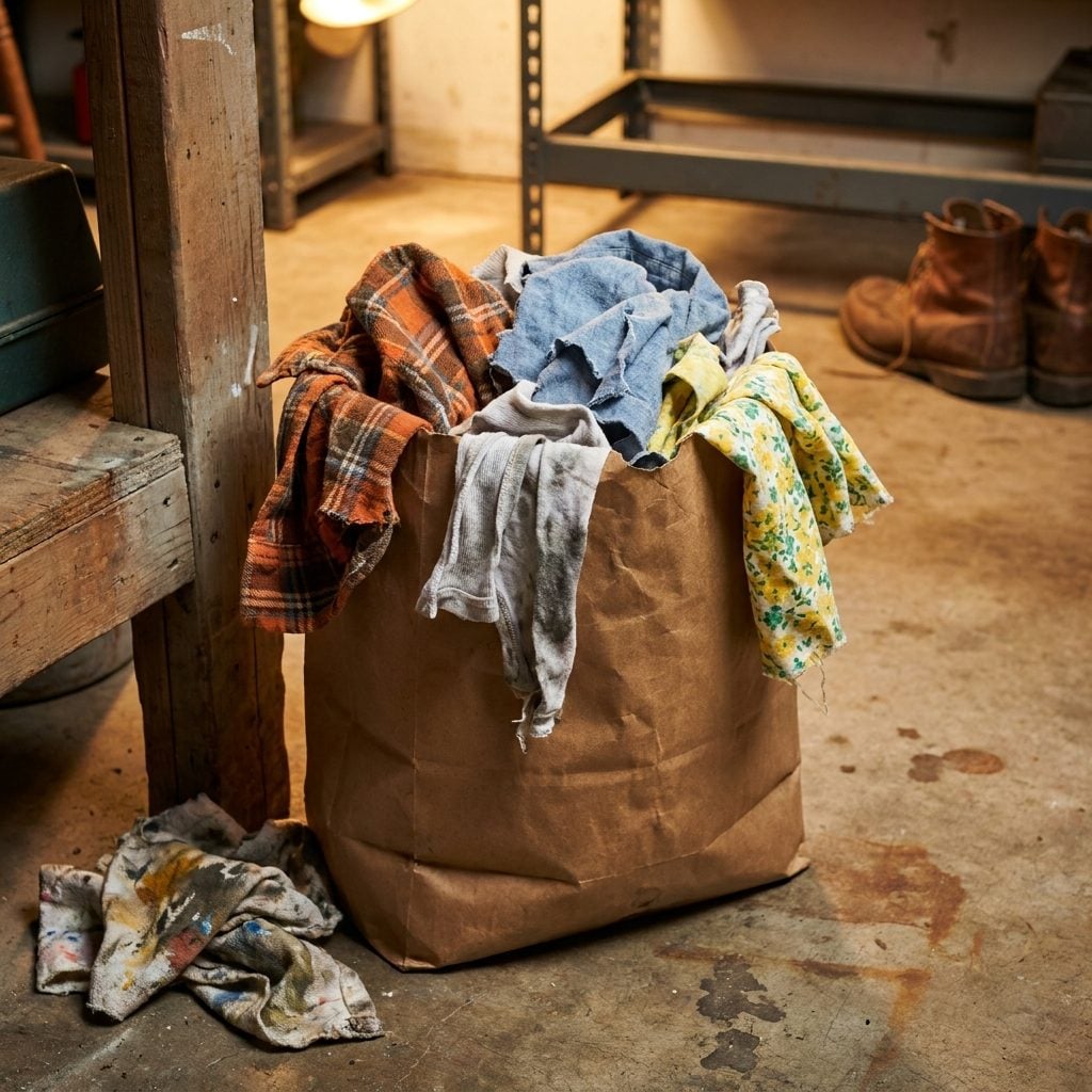 The Bag of Rags That Used to Be the Family's Wardrobe
