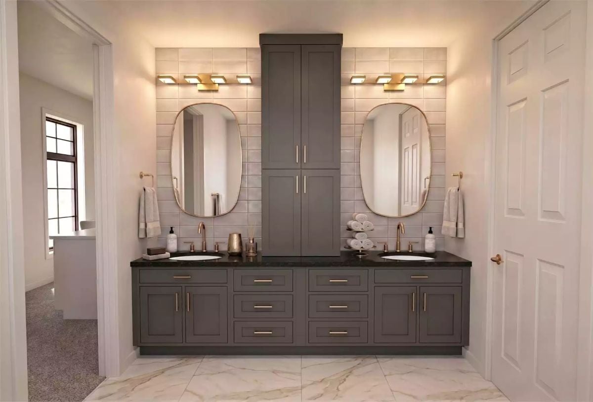 Dual Vanities Built for Two People Who Won't Share a Sink