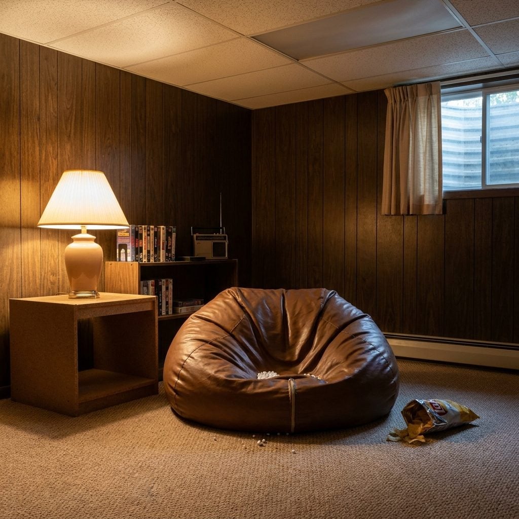 The Beanbag Chair That Slowly Lost Its Filling and Became a Flat Vinyl Puddle