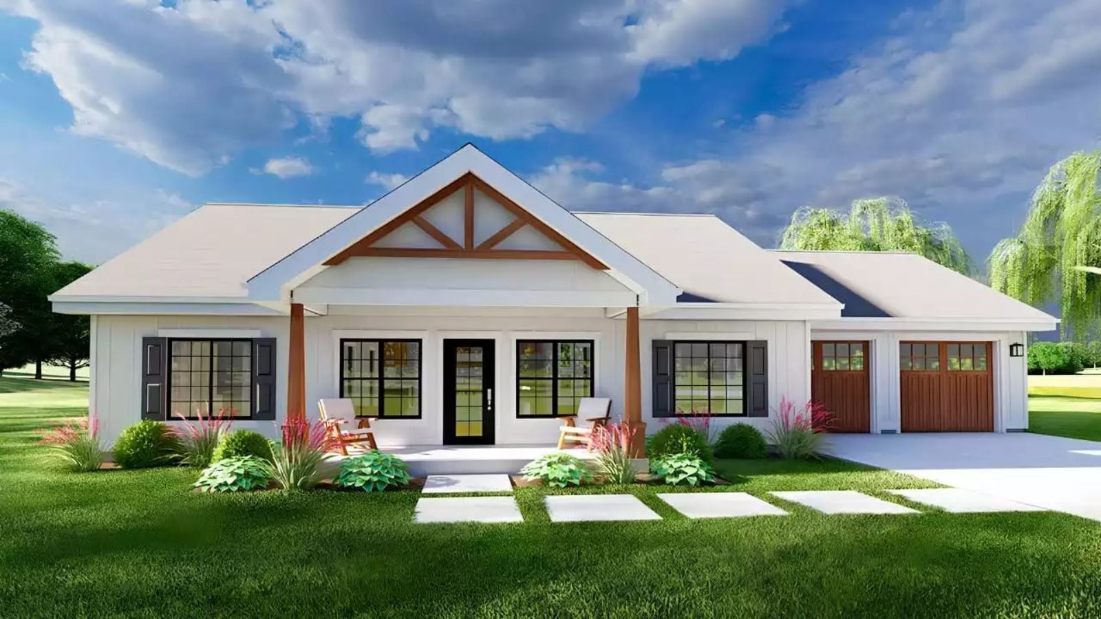 Beckford 3-Bedroom Cottage with Dual Porches Designed for Homeowners with a Soft Spot for Front Porches and Slow Mornings (Floor Plan)