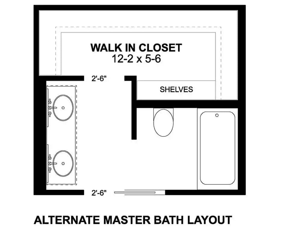 Floor Plan - Alternate Bath Layout