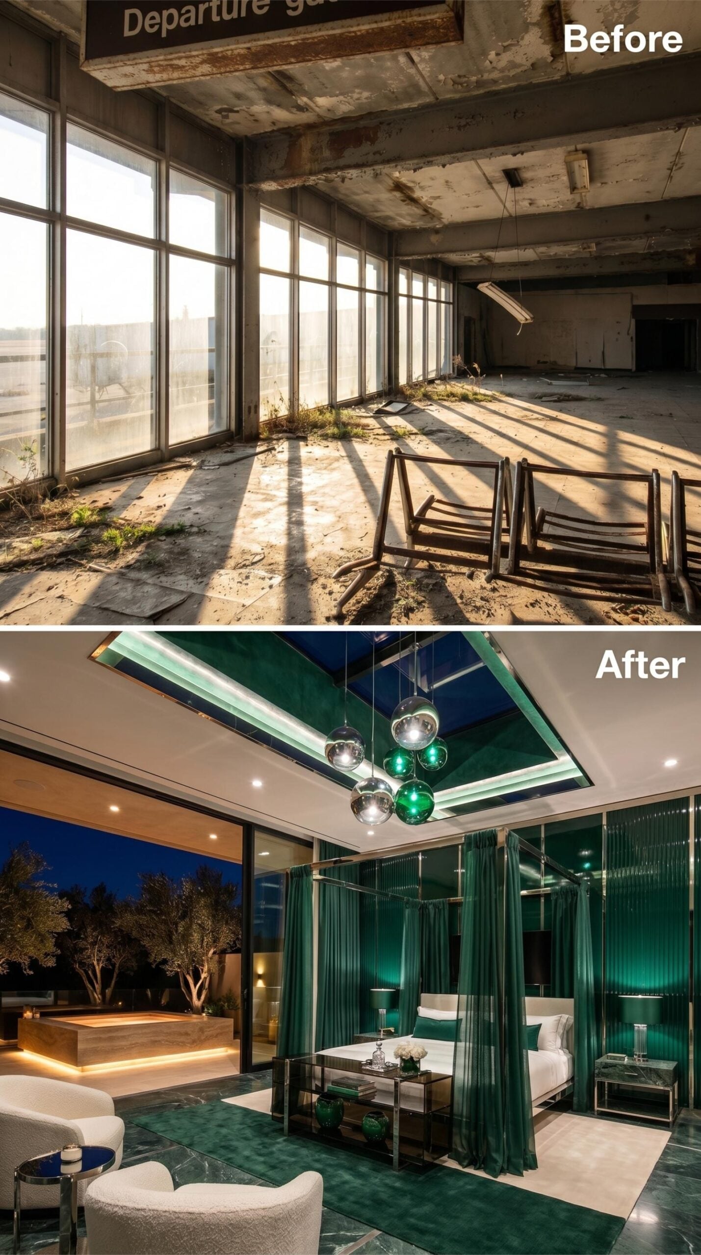 Emerald Surfaces Create a Monochromatic Suite With Depth
