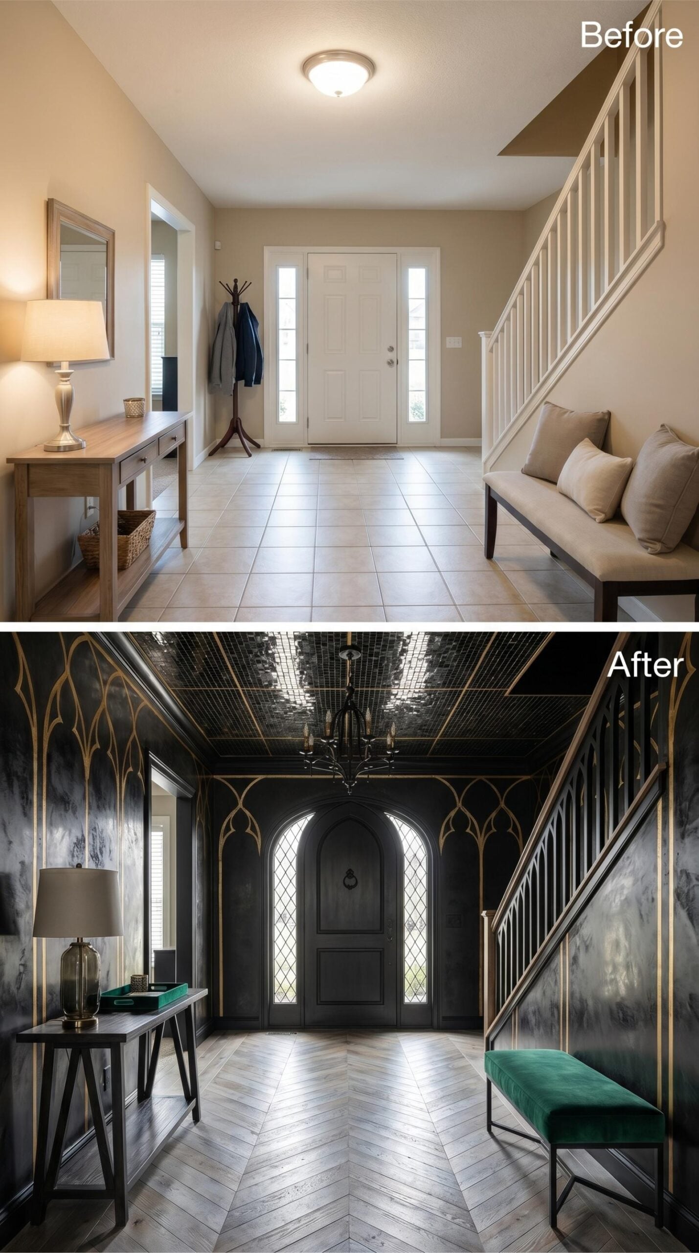 Gothic Arches, Black Marble Walls, and Gold Trim That Refuses to Be Subtle