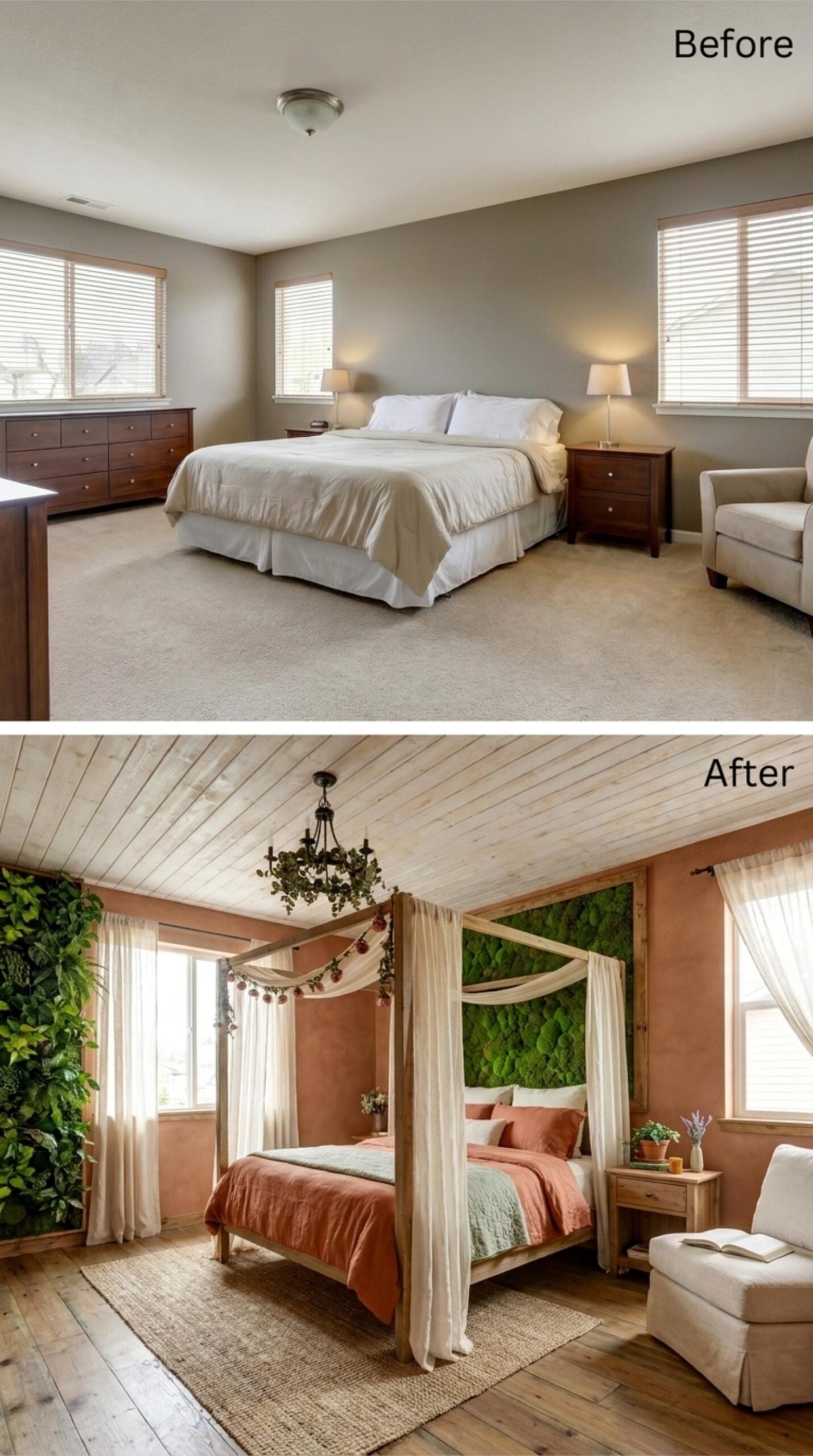 Moss Wall, Canopy Bed, and a Chandelier That Grew Its Own Vines