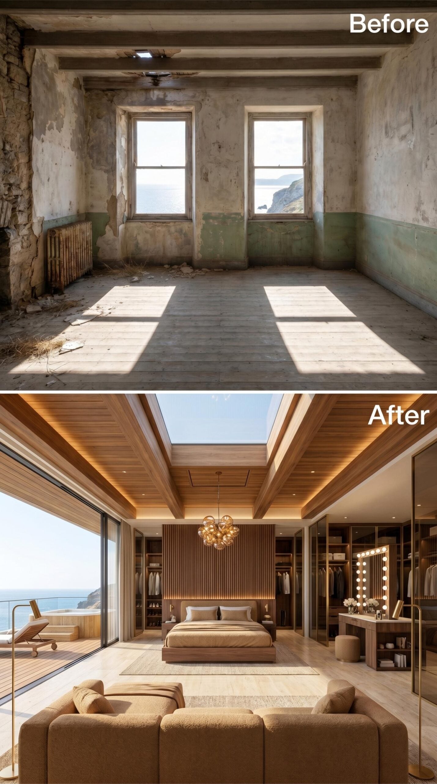Warm Wood, Ocean Light, and a Skylight That Changes Everything