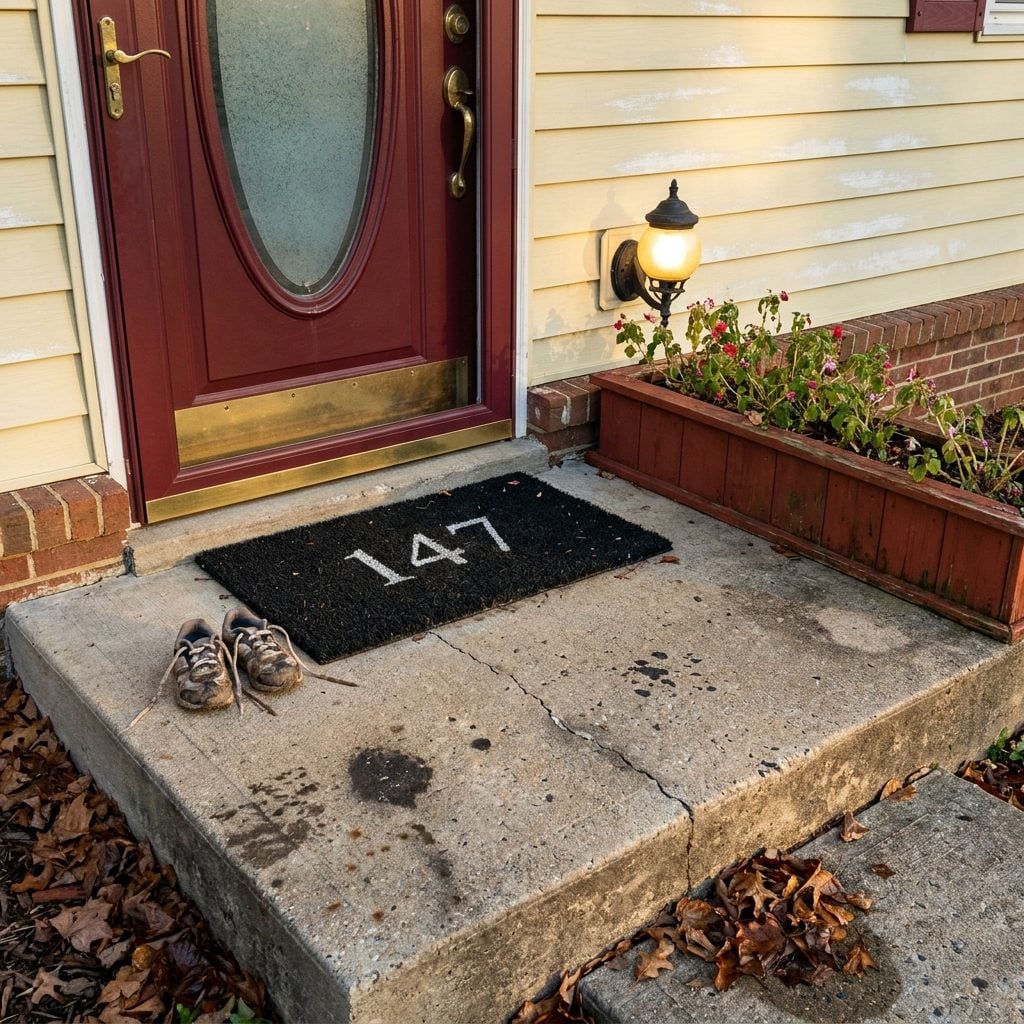The Bristle Doormat With Your House Number Stamped Into It