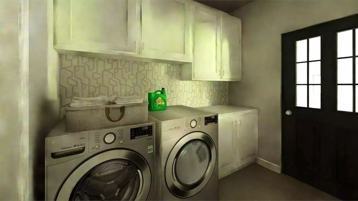 Gain on the Counter, Geometric Backsplash, and a Laundry Room That Actually Functions