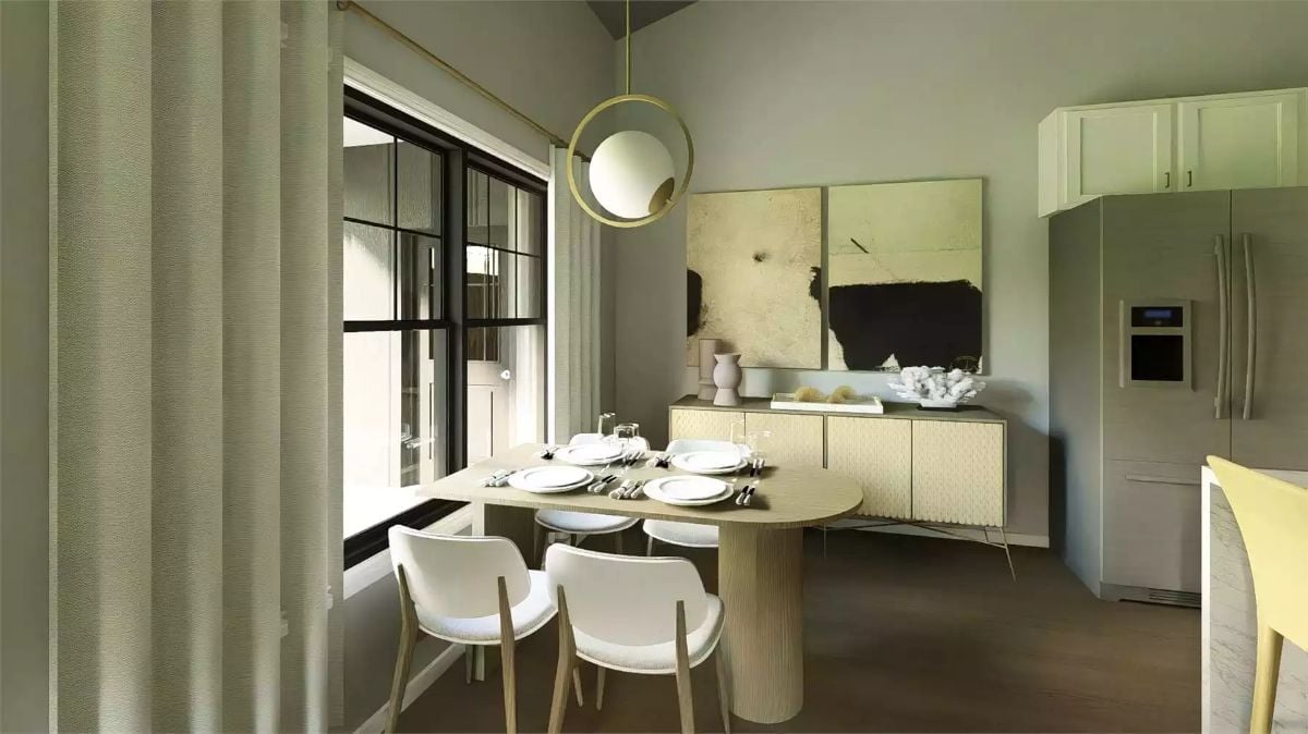 Oval Pedestal Table, Fluted Base, and Enough Seats for the Whole Crew