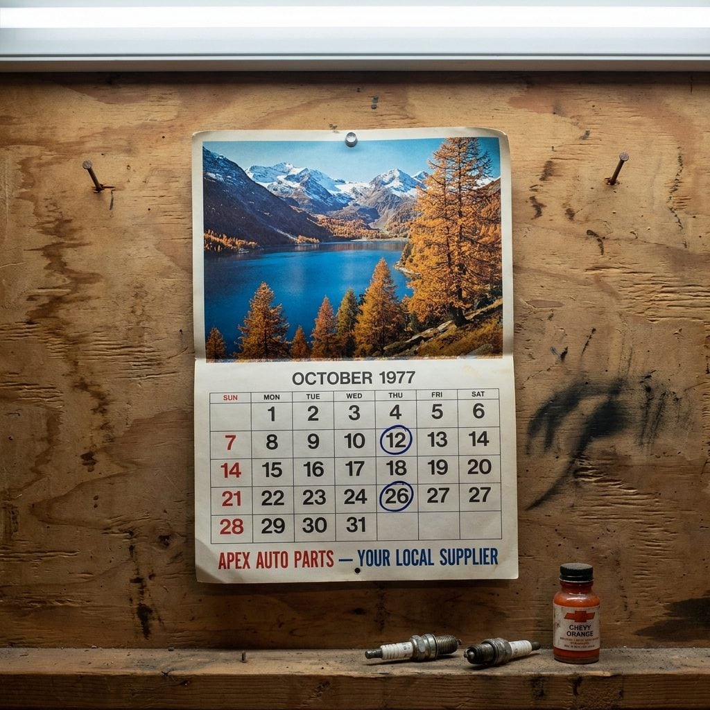 The Calendar from the Auto Parts Store with a Photo That Had Nothing to Do with Auto Parts