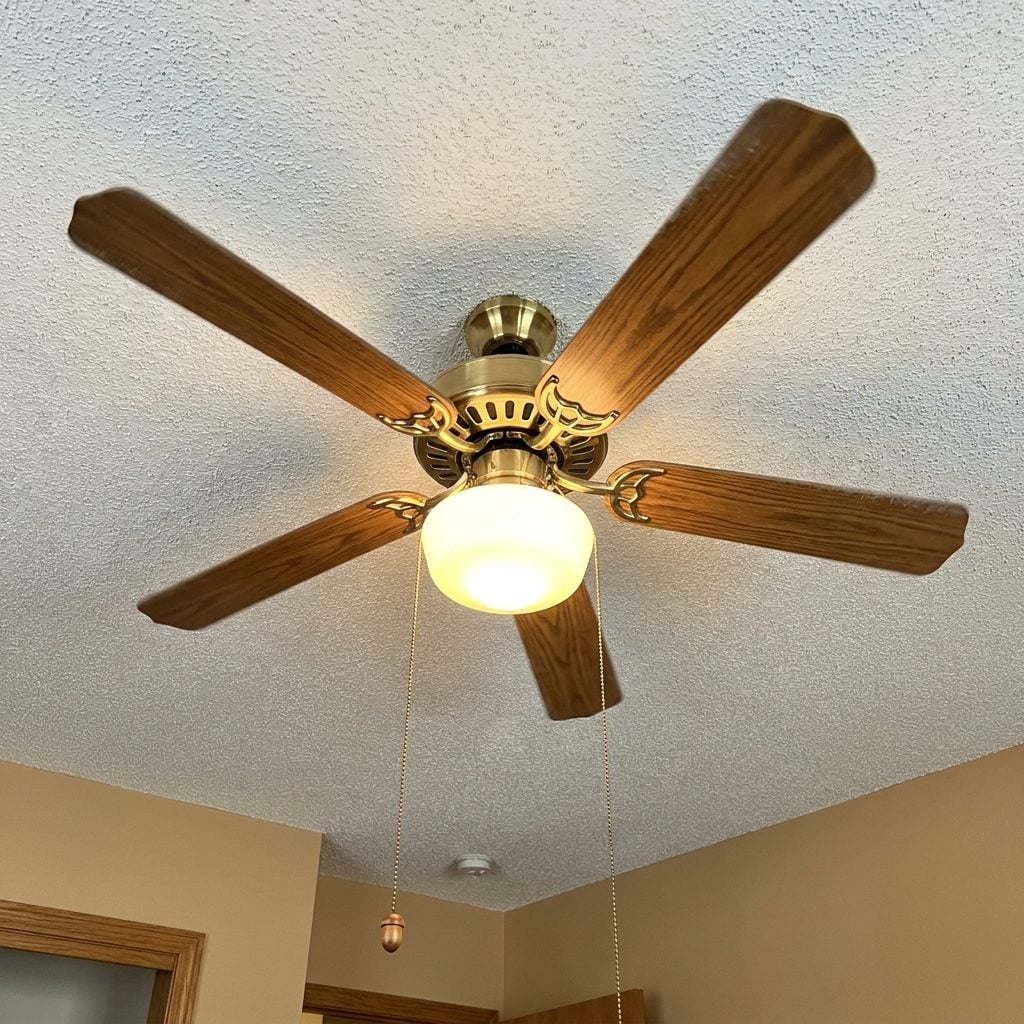 The Ceiling Fan With the Schoolhouse Globe Light That Wobbled at Every Speed Above Low