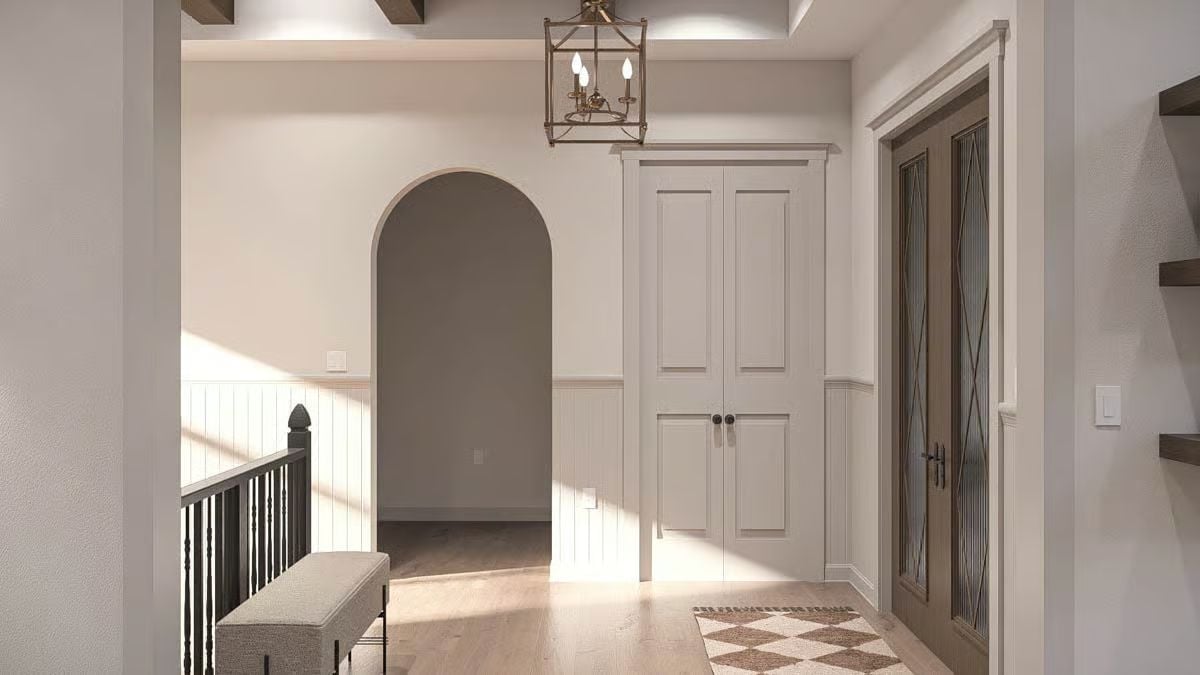 Arched Passageway Pulls Afternoon Light Down the Whole Hallway