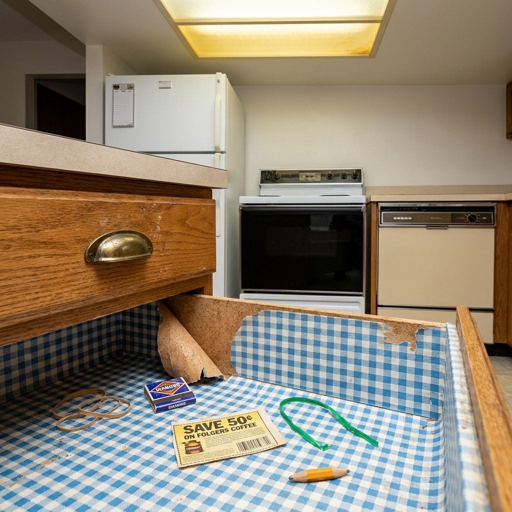The Contact Paper Lining Every Shelf and Drawer Like It Was Load-Bearing