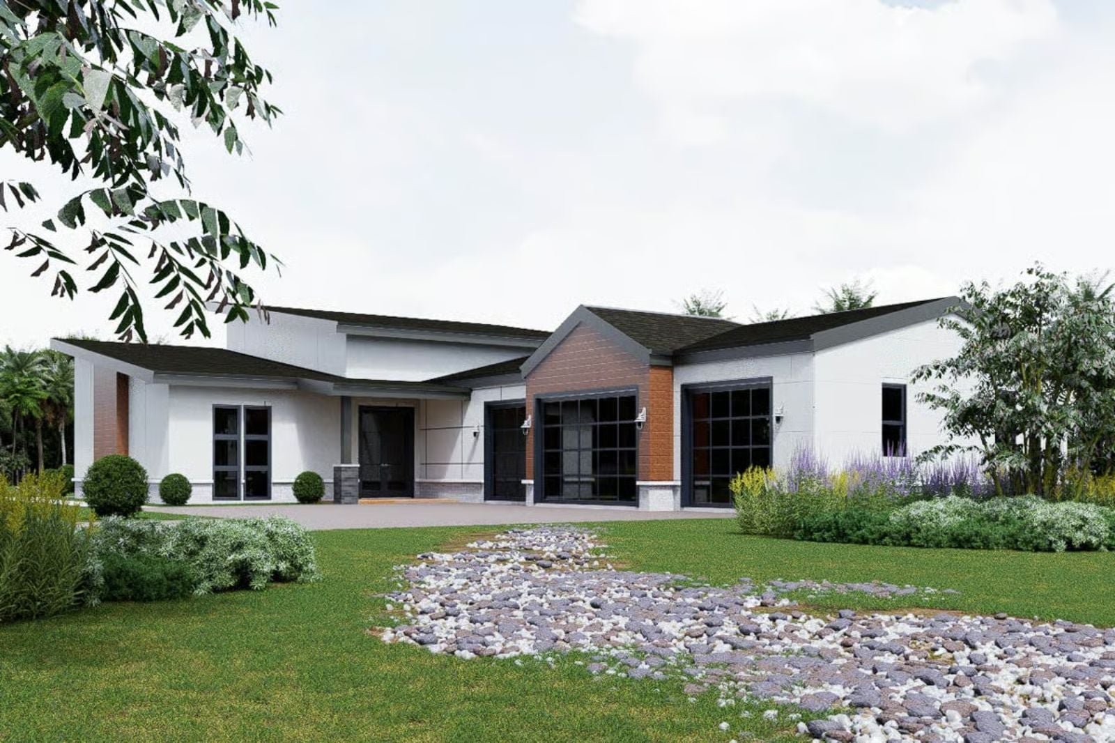 Crestline 3-Bedroom Contemporary Modern with 3-Car Garage Shop Designed for Couples Who Married Their Best Friend and Their Best Friend's Hobbies (Floor Plan)