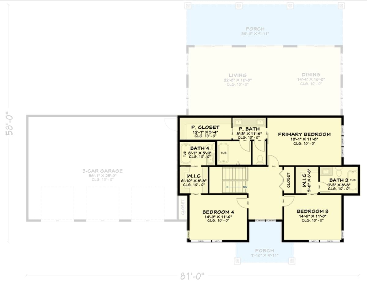 Floor Plan 2 - Second Floor Crestfield 4-Bedroom Contemporary Transitional with 3-Car Garage Designed for Families Who Make Their House the One Everyone Wants to Visit