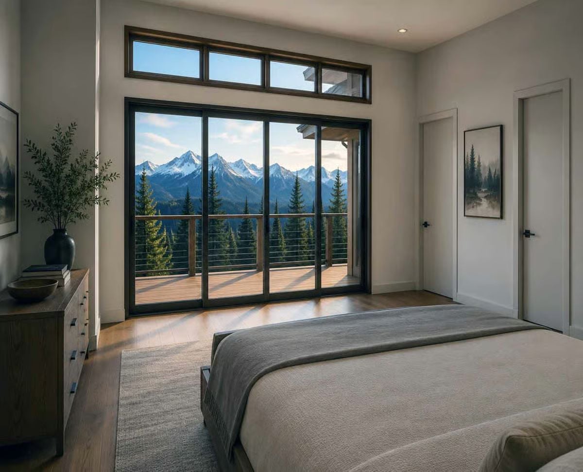 Snow-Capped Peaks Visible From Bed, No Alarm Clock Required