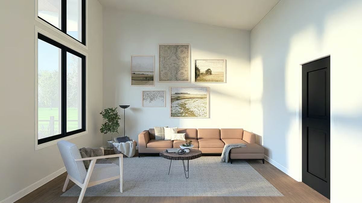 Warm Terracotta Sectional Anchors a Room Built for Natural Light