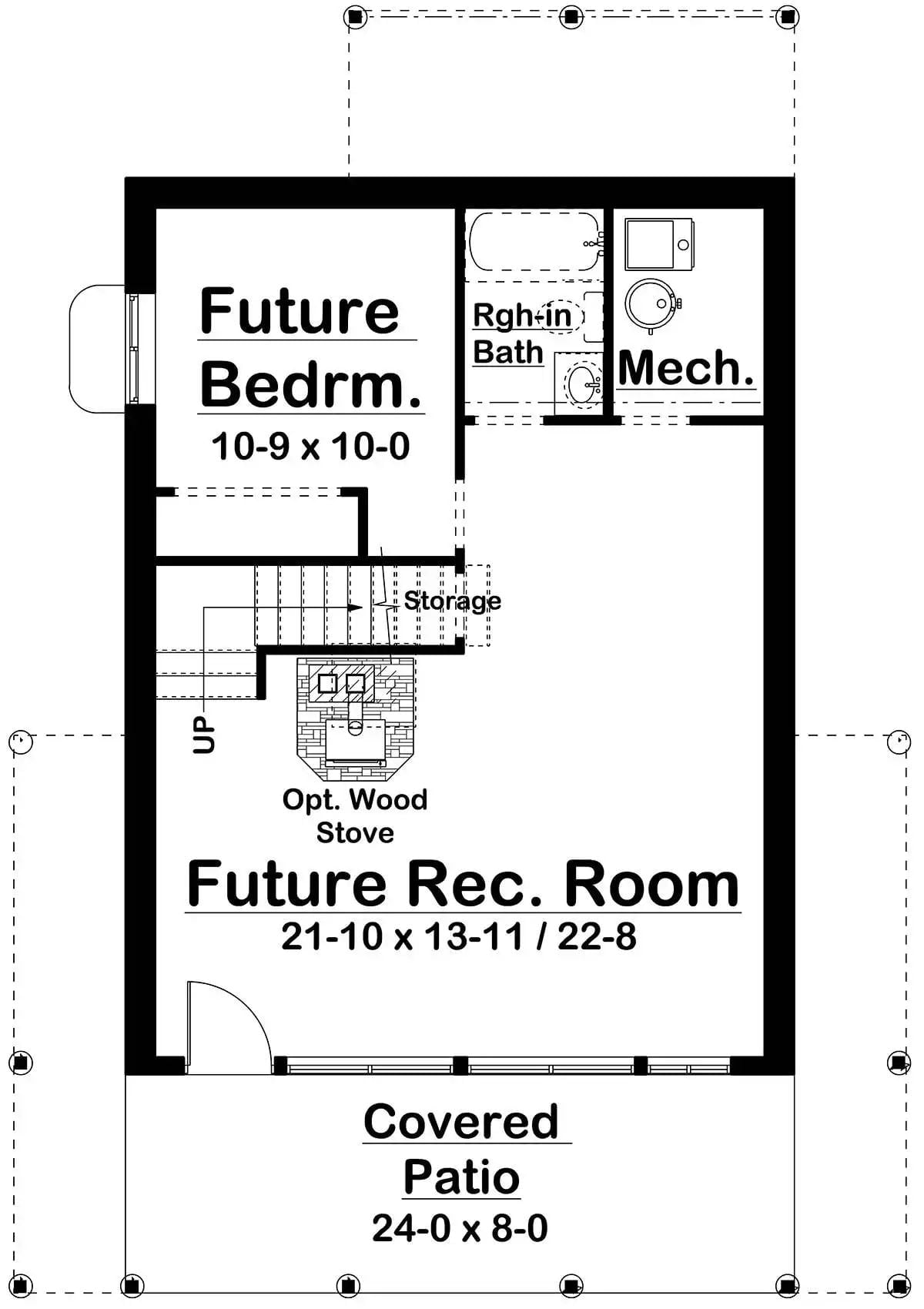Floor Plan 3 - Crestmoor 2-Bedroom Rustic Modern Lake House with Future Rec Room Designed for Couples Who Want a Home That Feels Like Vacation