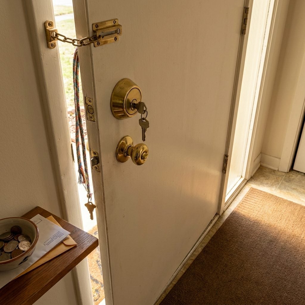 The Deadbolt You Locked Behind You With the Key on the Shoelace Around Your Neck