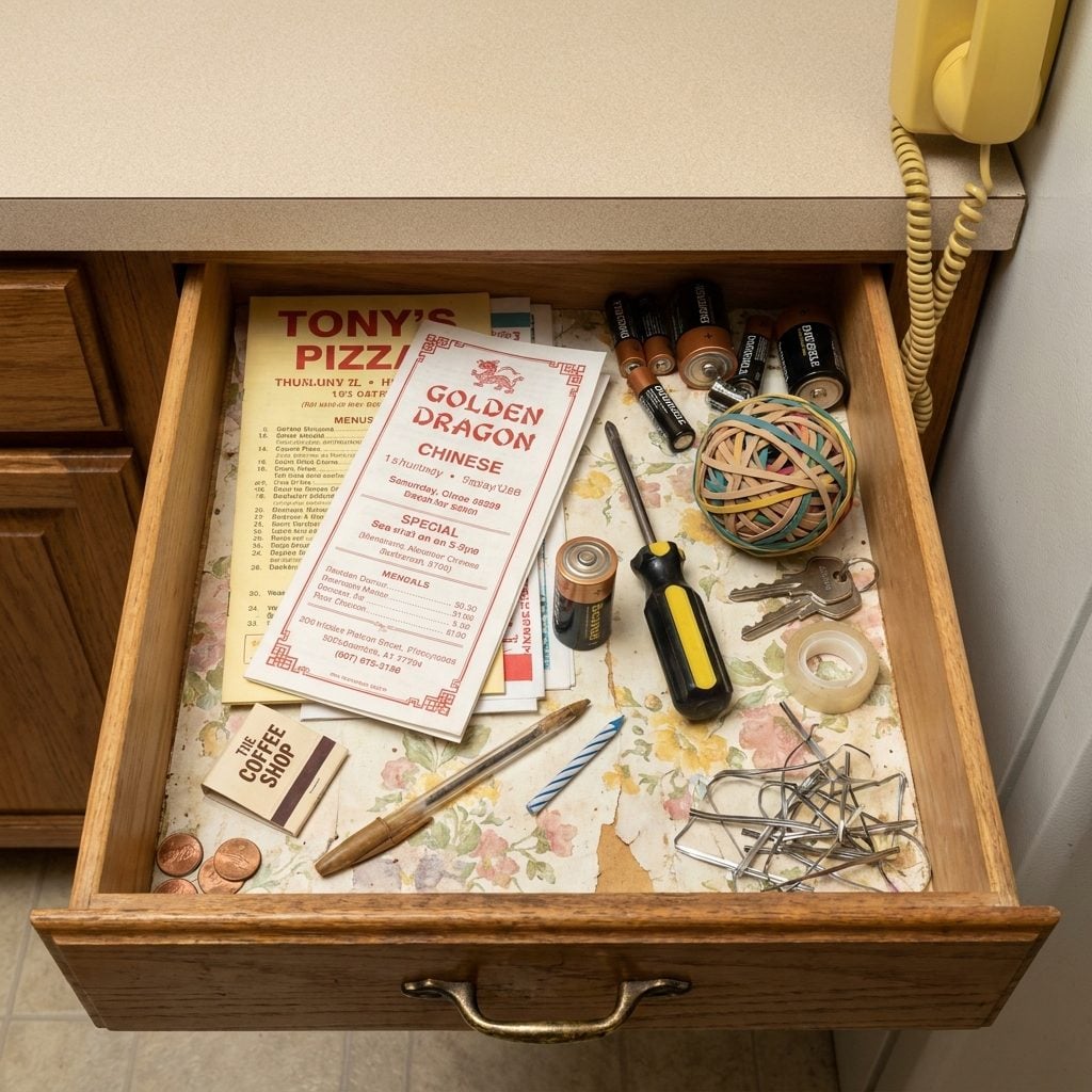 The Drawer Full of Takeout Menus, Dead Batteries, and a Screwdriver That Didn't Match Any Screw in the House