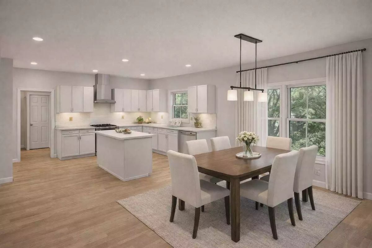 Open-Plan Kitchen Where the Island Does Half the Work Before Dinner Starts