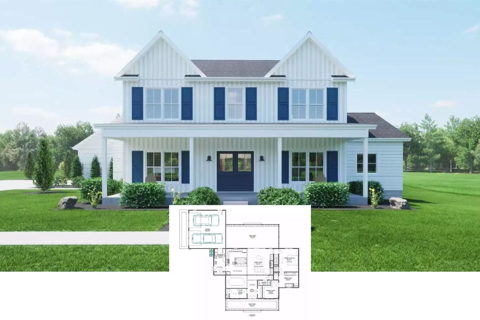 Discover The Emberleaf Lane 3-Bedroom Modern Farmhouse Layout with Balcony (2,307 Sq. Ft. Floor Plan)