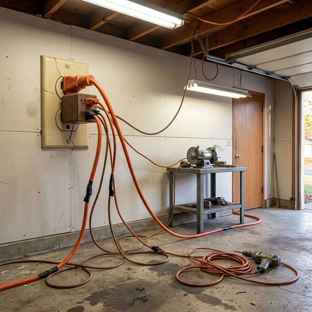 The Extension Cord Situation That Would Make a Modern Electrician Weep