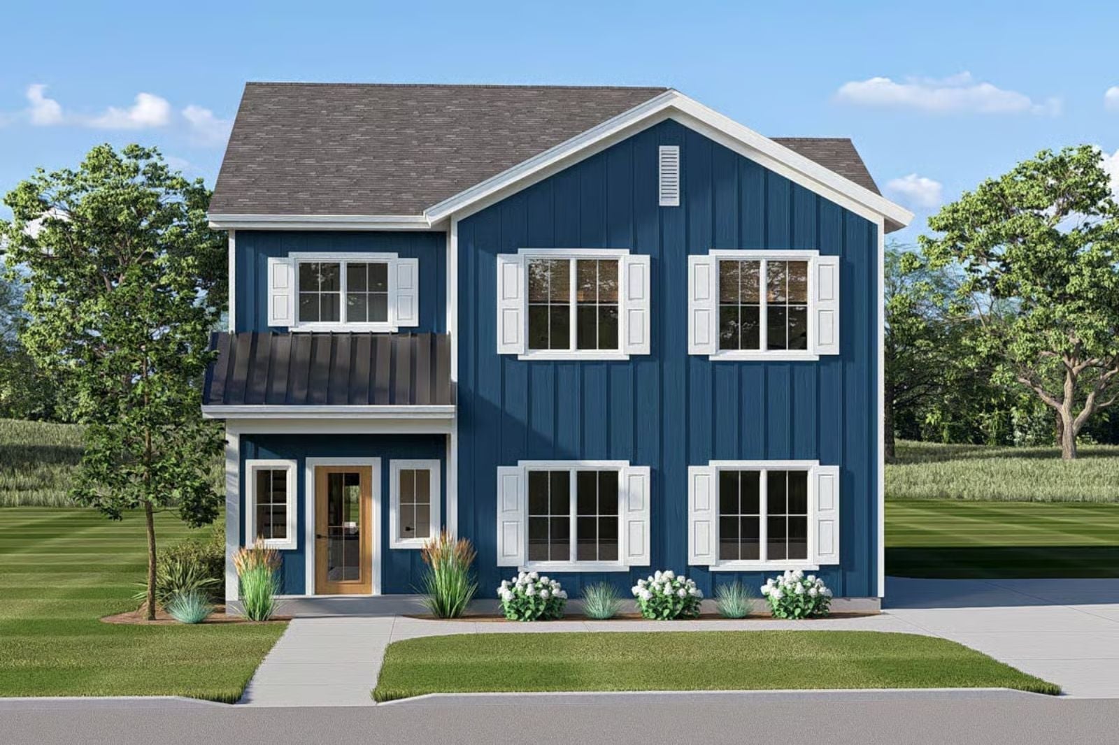 Fernhollow 3-Bedroom Modern Farmhouse with Side-Loading Garage Designed for Families Who Outgrew Their Starter Home Three Years Ago (Floor Plan)