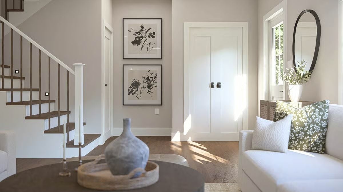 Botanical Ink Prints and a Blue Ceramic Vase That Earns Its Spot on the Coffee Table