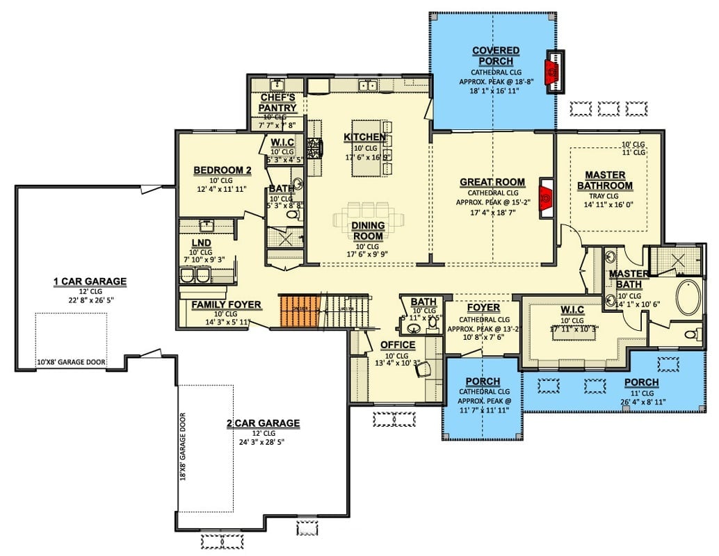 Floor Plan - Fernhollow 2-Bedroom Modern Farmhouse with Chef\'s Pantry Designed for Couples Who Need a Pantry Bigger Than Their First Apartment