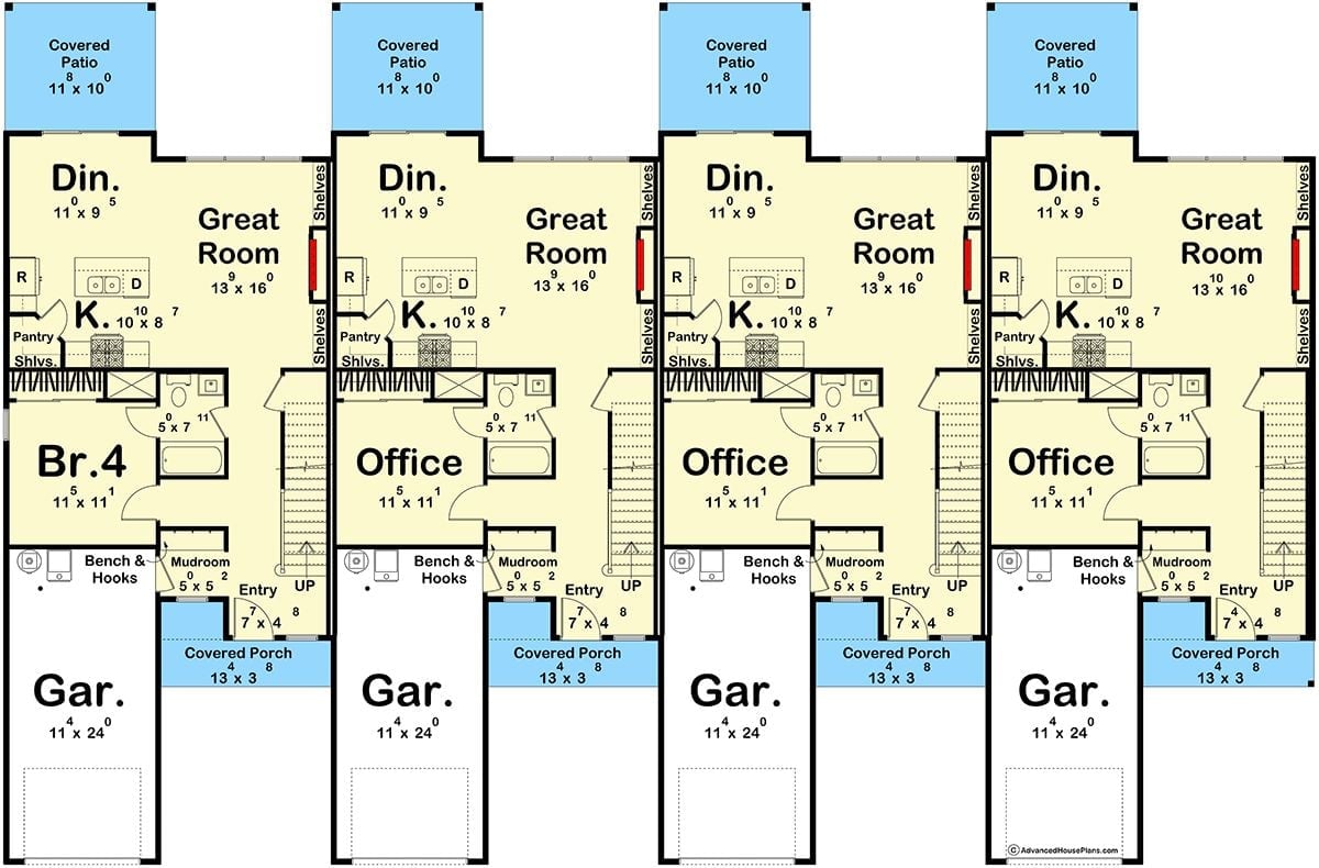 Floor Plan - Fernhollow 4-Bedroom Modern Farmhouse Townhome with Covered Patio Designed for Families Who Outgrew Their Starter Home Three Years Ago