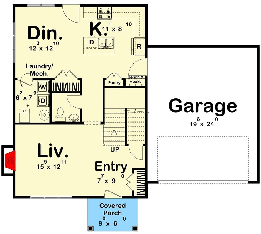 Floor Plan - Fernhollow 3-Bedroom Modern Farmhouse with Double Garage Designed for Families Who Outgrew Their Starter Home Three Years Ago