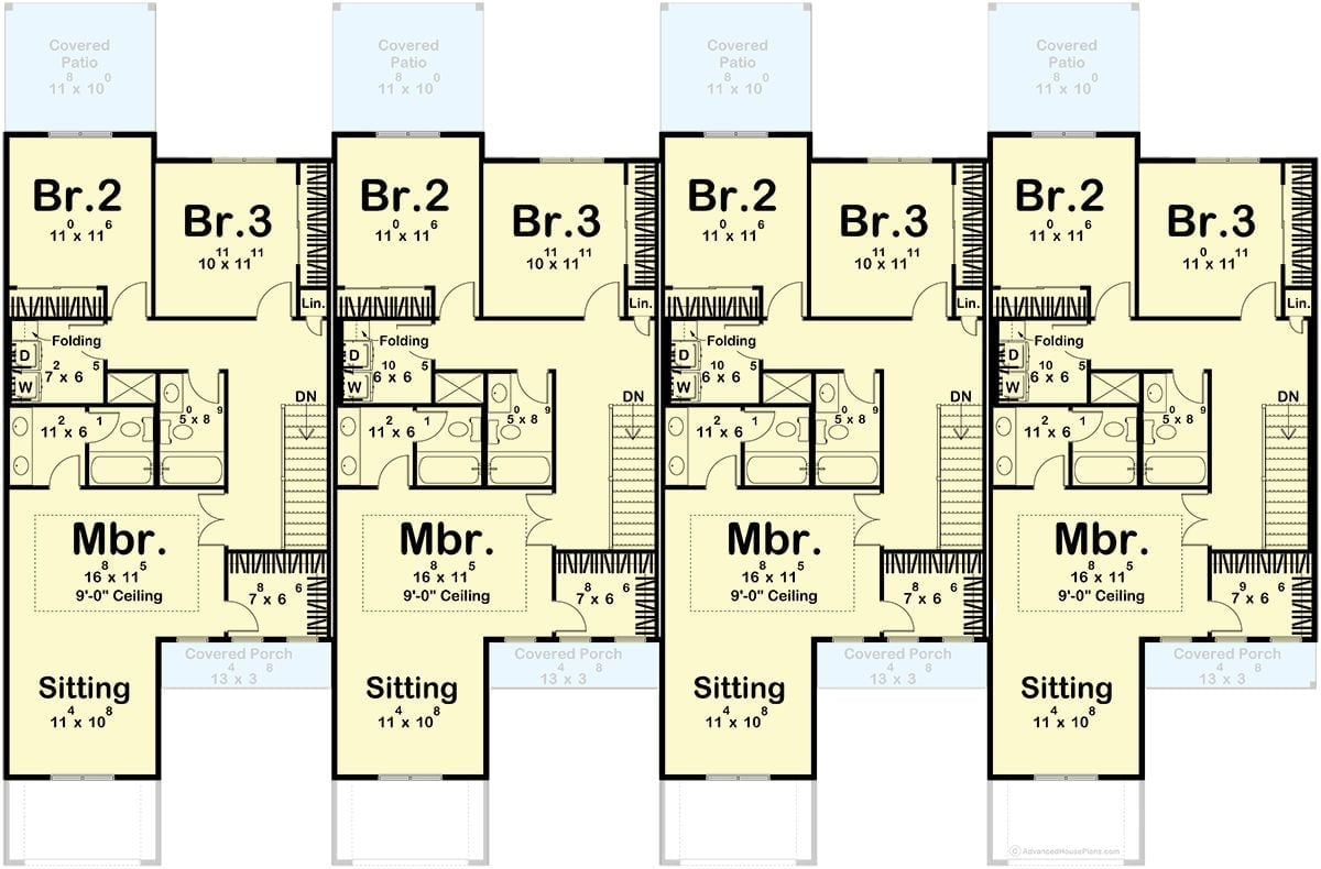 Floor Plan 2 - Fernhollow 4-Bedroom Modern Farmhouse Townhome with Covered Patio Designed for Families Who Outgrew Their Starter Home Three Years Ago