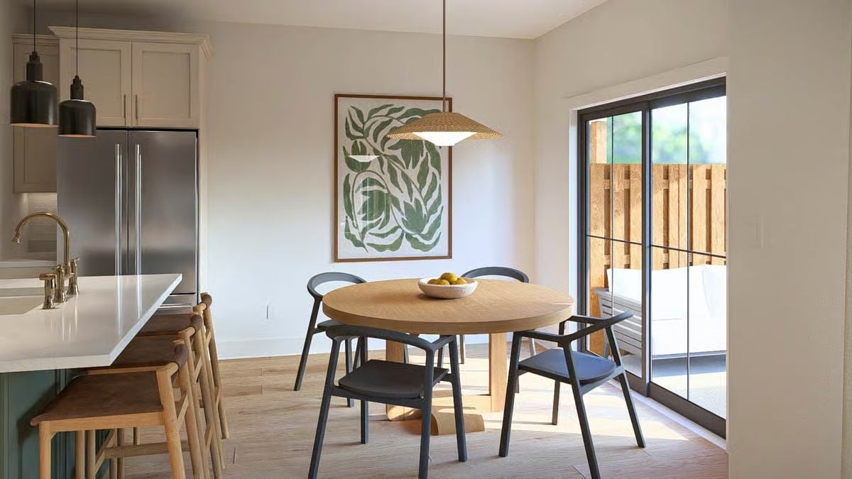 Rattan Pendant, Round Oak Table, and a Bowl of Lemons That Earn Their Place