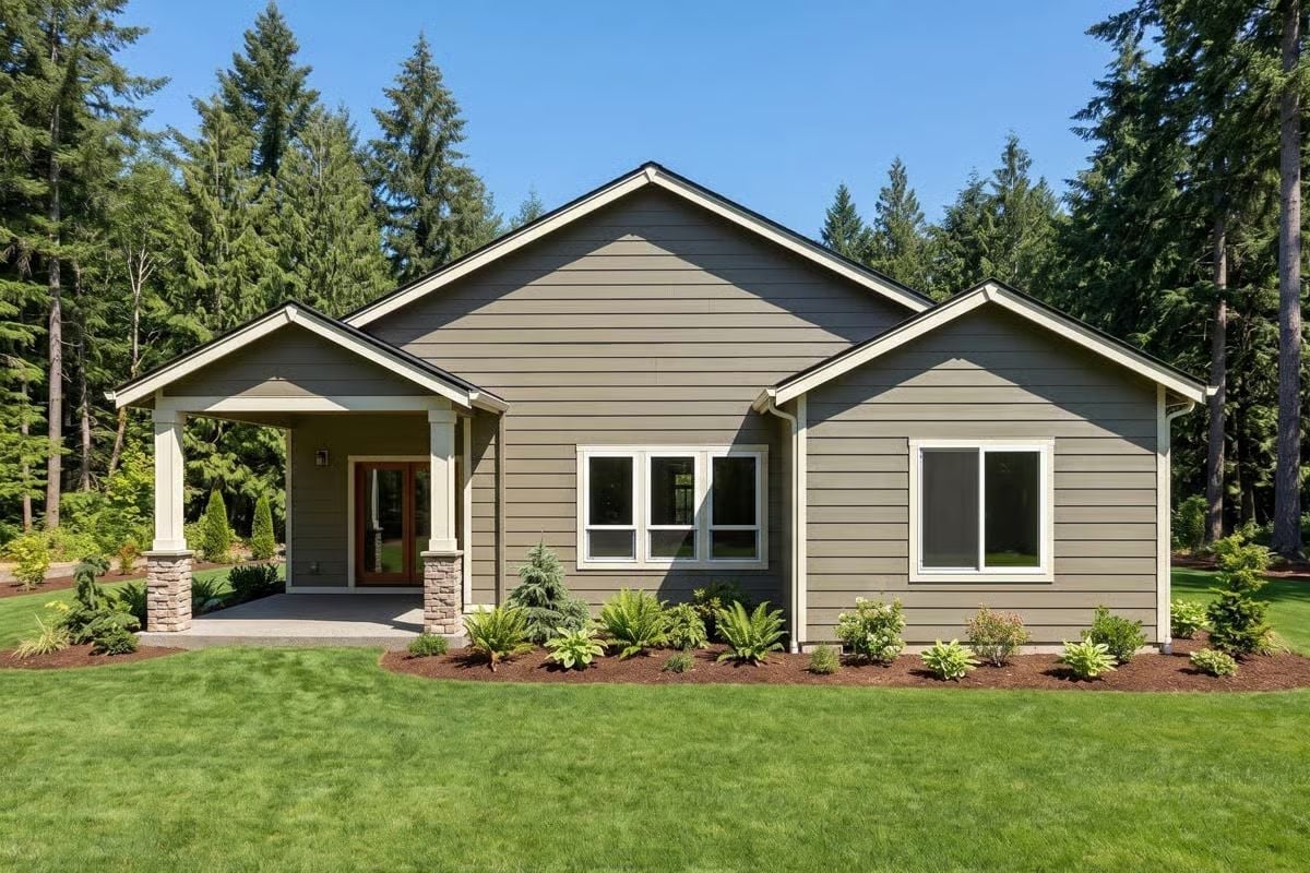 Craftsman Curb Appeal With Stone Columns and French Doors Worth the Drive-By