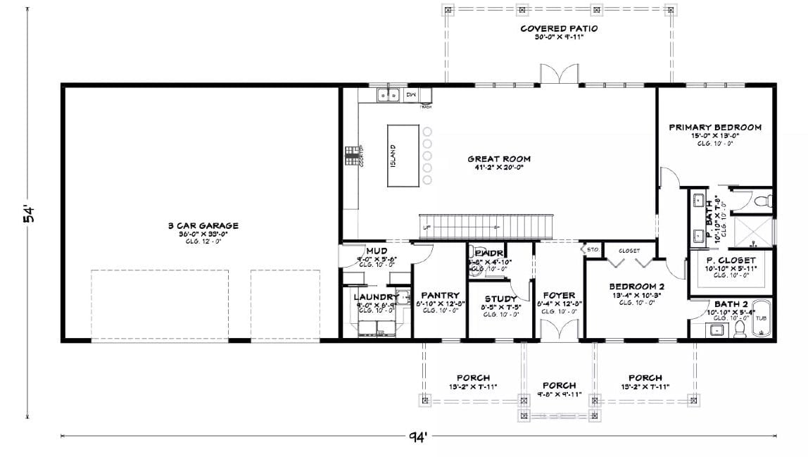 Floor Plan - Glendale Terrace 5-Bedroom Barndominium with Loft Designed for Families Who Believe in Big Tables, Long Dinners, and Loud Laughter