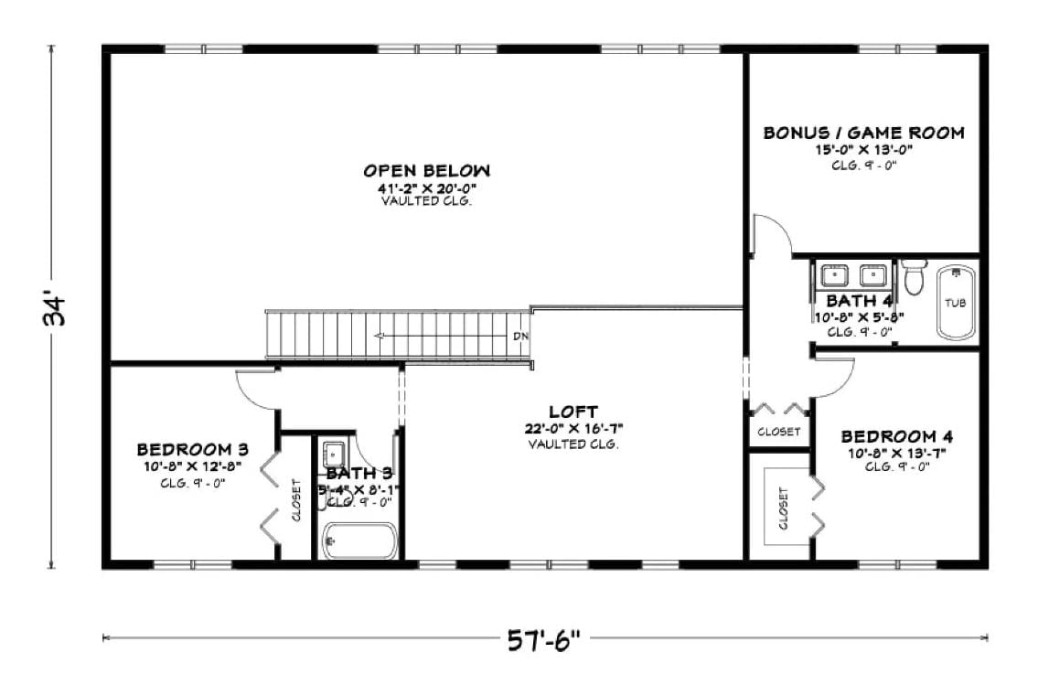 Floor Plan 2 - Glendale Terrace 5-Bedroom Barndominium with Loft Designed for Families Who Believe in Big Tables, Long Dinners, and Loud Laughter