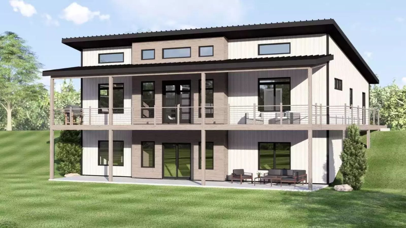 Glennon 3-Bedroom Modern with Covered Deck Designed for Families Who Make Their House the One Everyone Wants to Visit (Floor Plan)