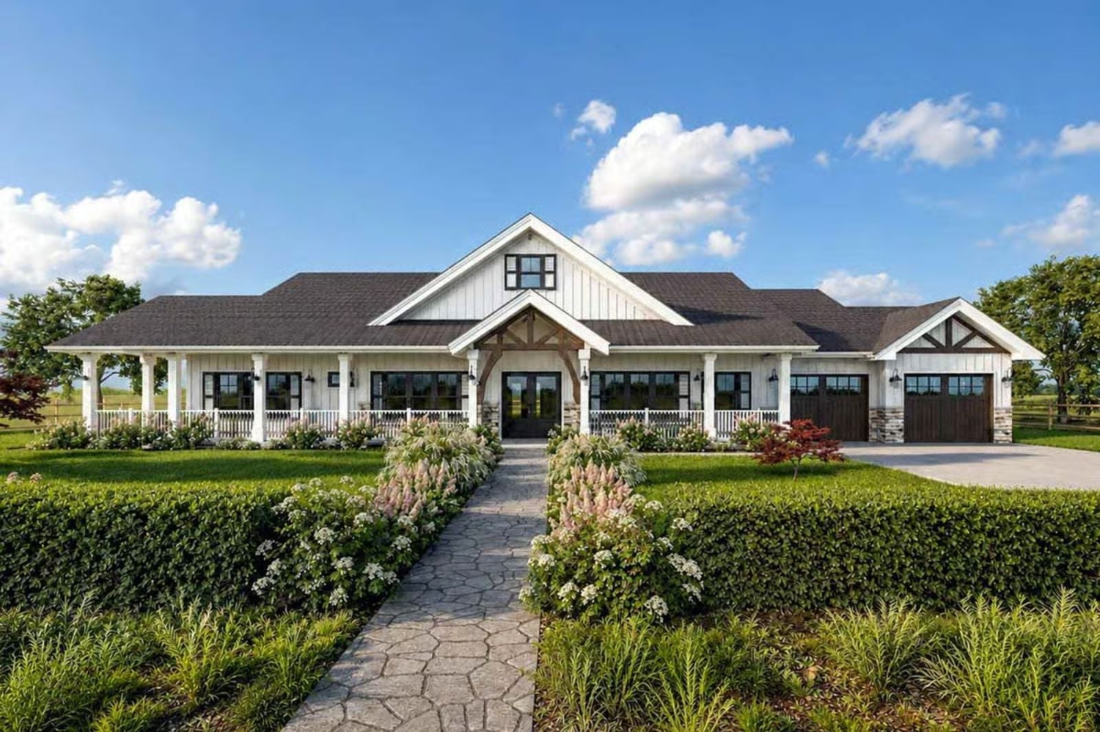 Hayfield 4-Bedroom Modern Farmhouse with Wraparound Porch Designed for Homeowners with a Soft Spot for Front Porches and Slow Mornings (Floor Plan)