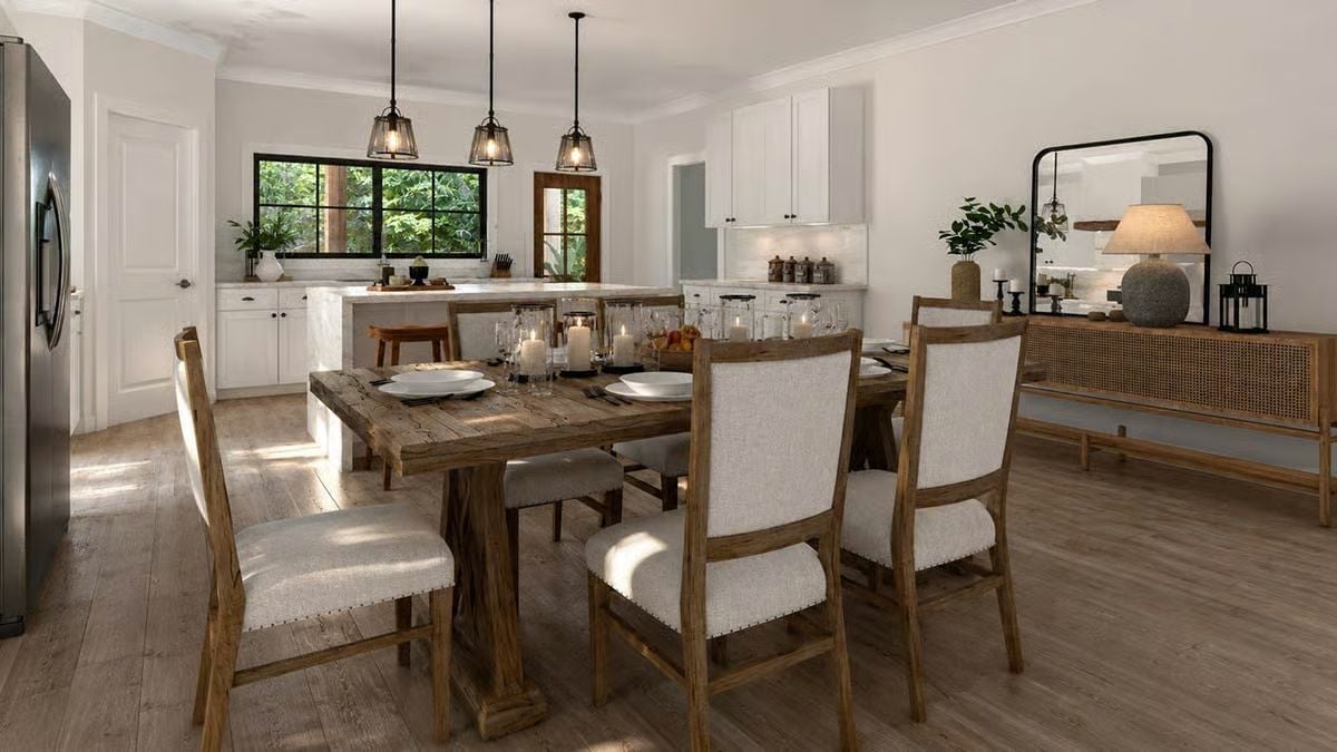 Reclaimed Wood Table, Candlelight, and a Kitchen That Stays in the Conversation