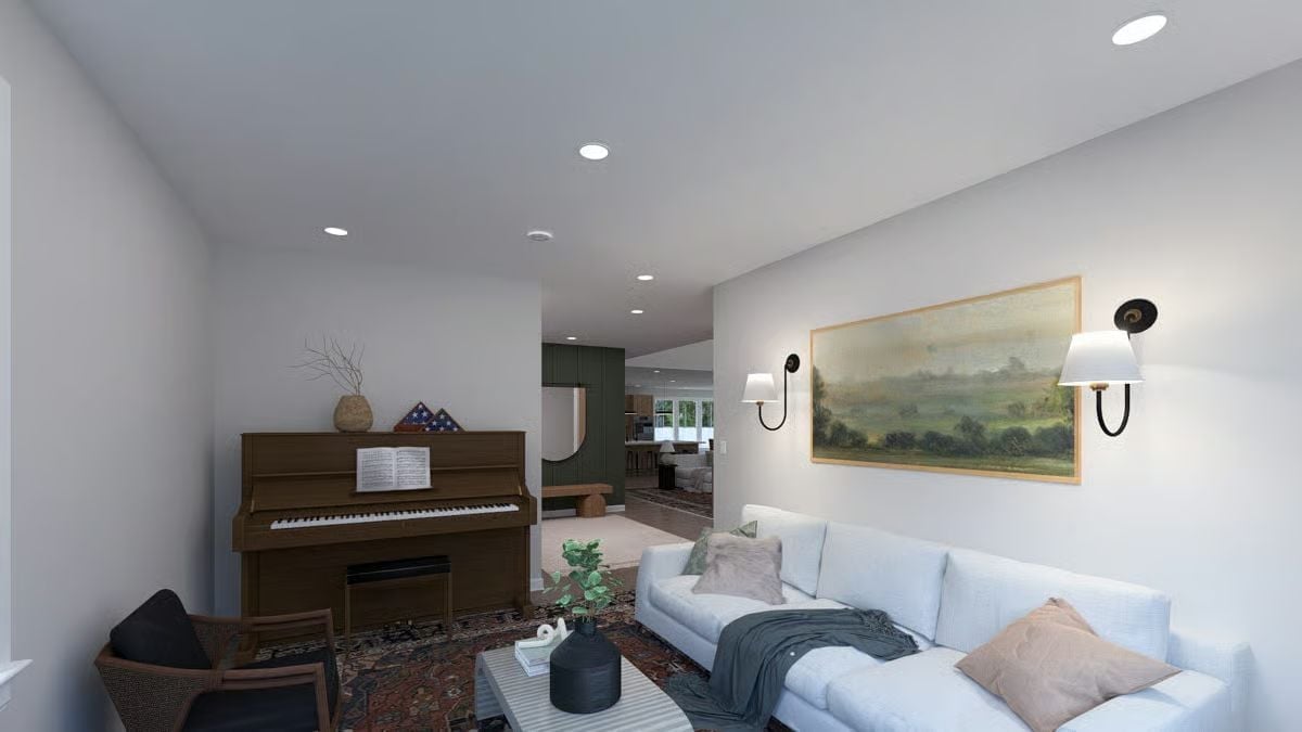 Wall Sconces, a Piano, and a Room That Knows What It's For