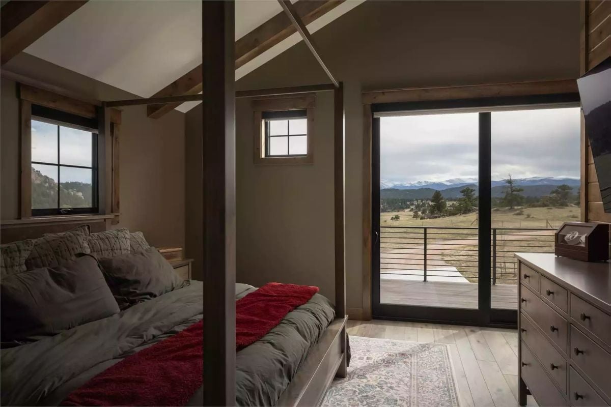Canopy Bed, Mountain Horizon, and a Balcony Door You'll Leave Open All Morning