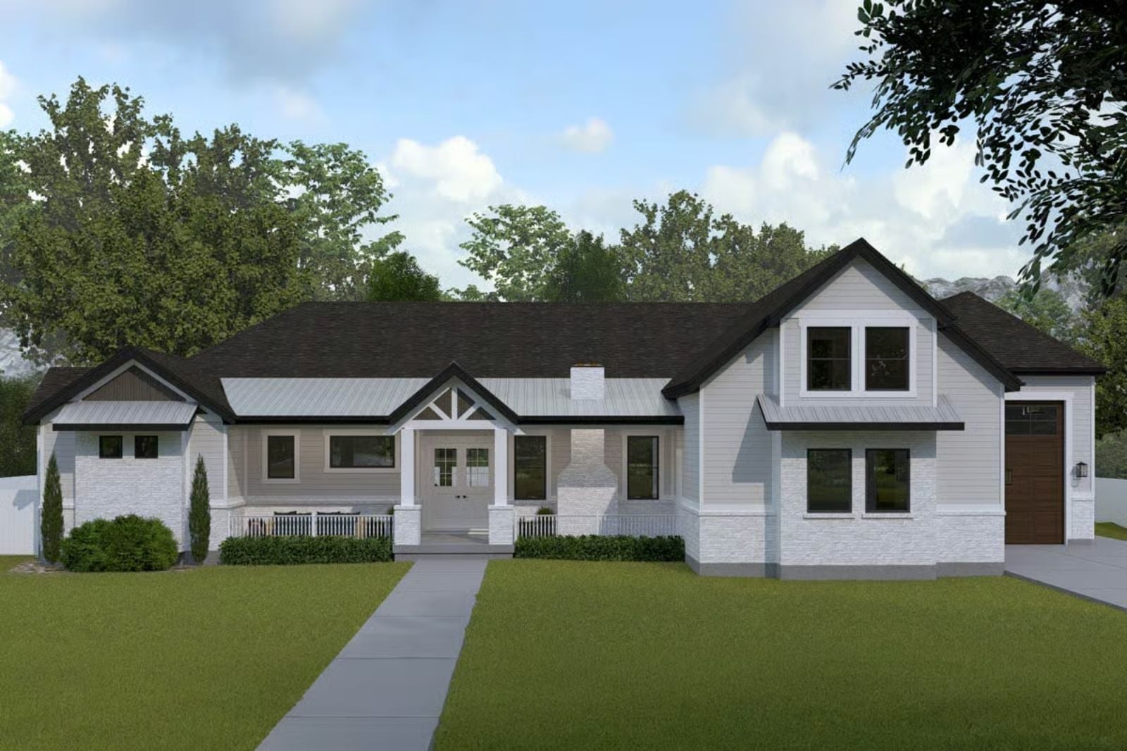 Hollowfield 5-Bedroom Farmhouse with RV Garage Designed for Families with In-Laws Who Might Be Moving In Whether You Like It or Not (Floor Plan)