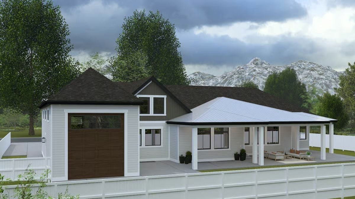 Snow-Capped Views and a Covered Porch That Actually Has Room to Breathe
