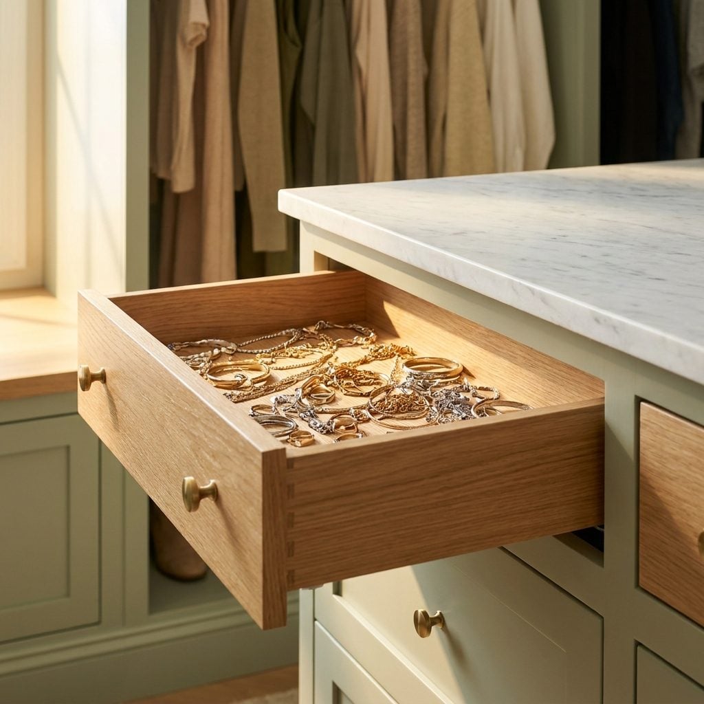 Installing a Jewelry Drawer Without Dividers and Watching Everything Tangle Into One Expensive Knot