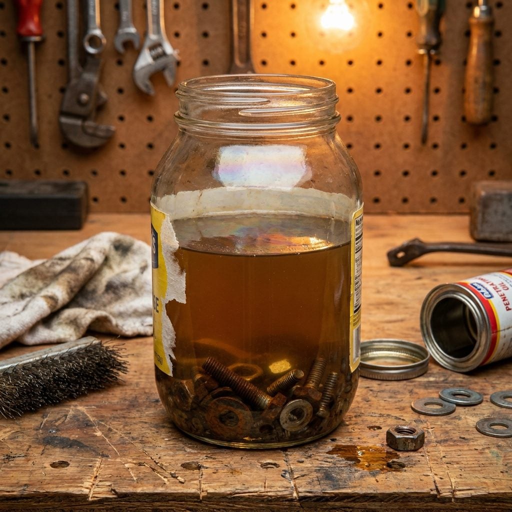 The Jar of Bolts Soaking in Something That Was Definitely Not Water