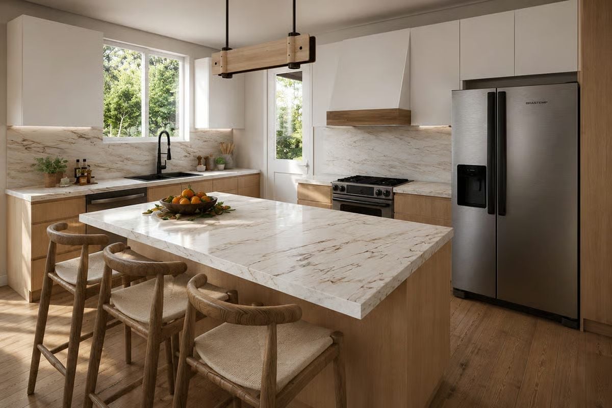 Marble That Earns Its Keep, Wood That Keeps It Warm