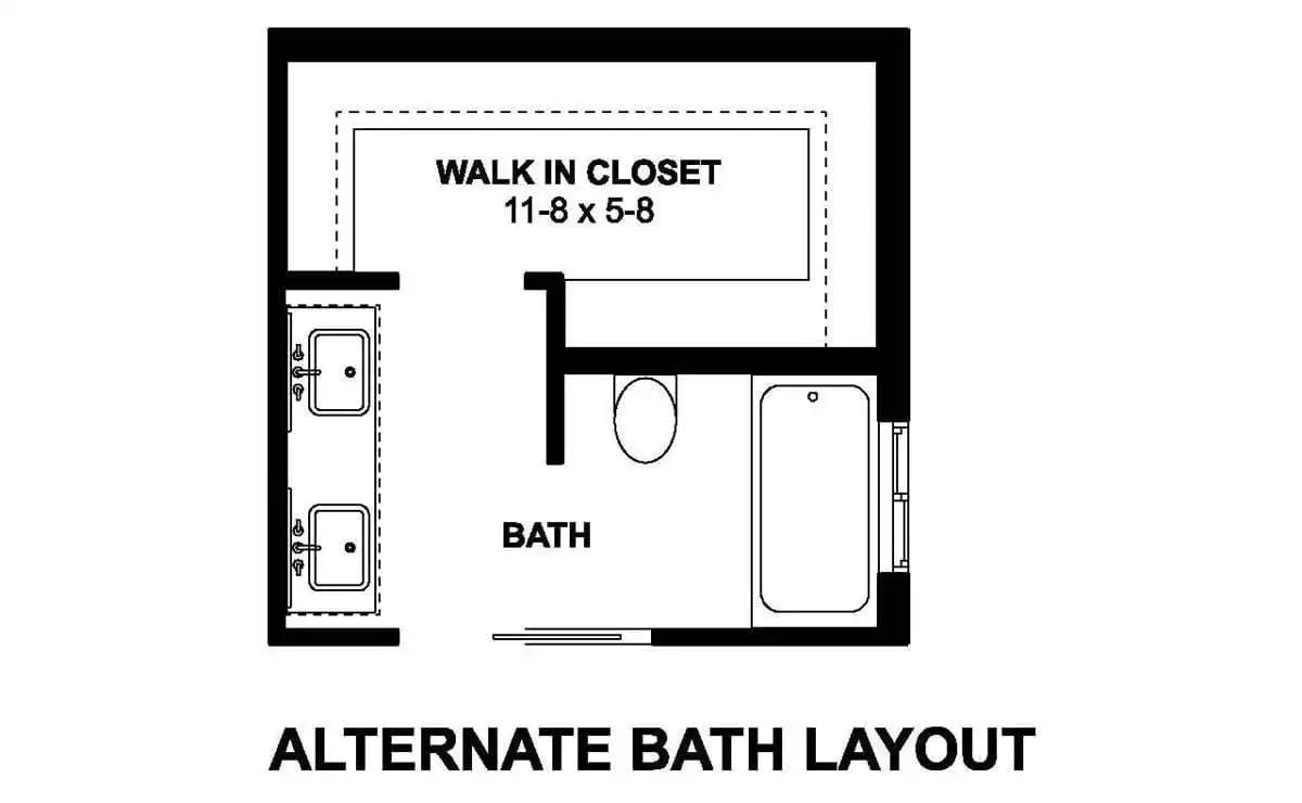 Floor Plan - Alternate Bath Layout