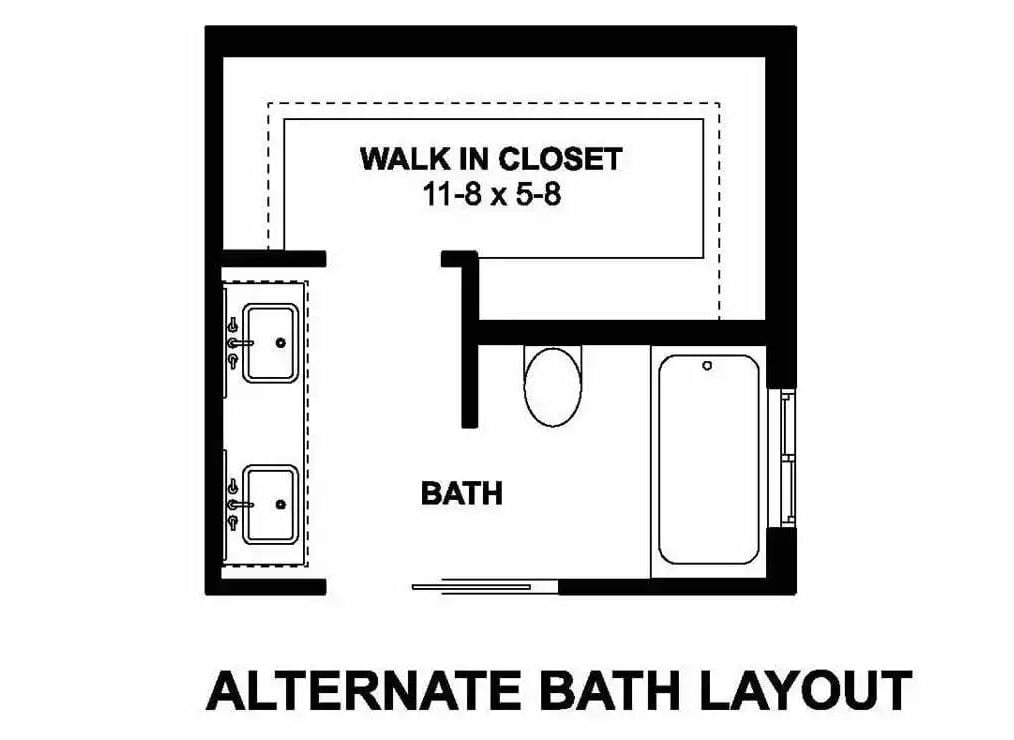 Floor Plan 2 - Kingwell 1-Bedroom Cottage with Covered Porch Designed for Couples Who Love a Quiet Morning Coffee More Than Anything