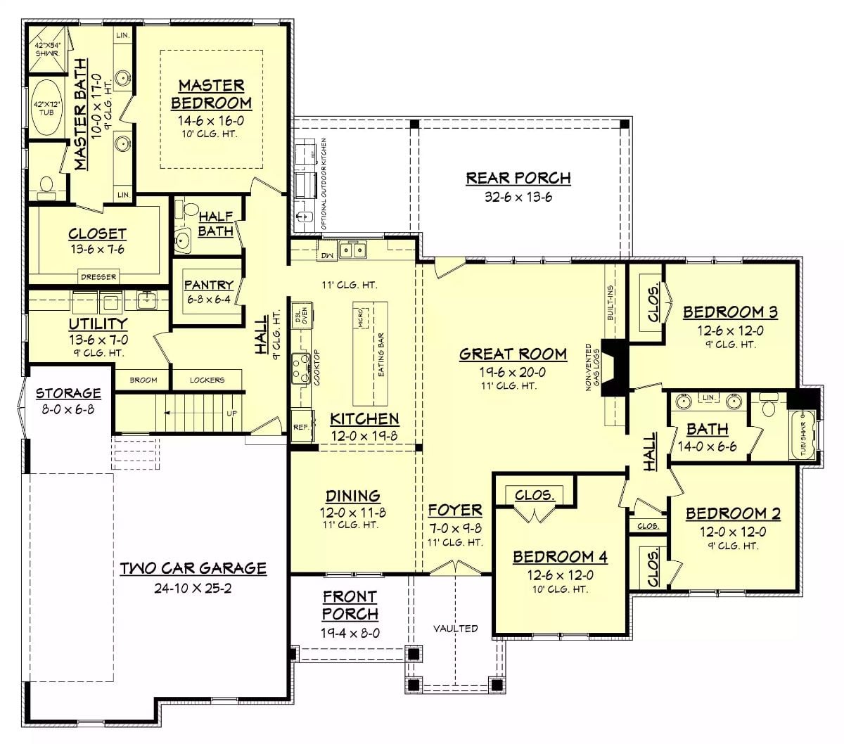 Floor Plan - Landons Cove 4-Bedroom Country with Bonus Room Designed for Families Who Actually Like Spending Time Together